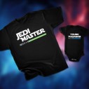 Jedi Master & Young Padawan Father and Child Matching T-Shirt - 1
